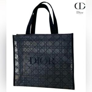 Beautiful Dior Black Mesh Tote Beauty Line, NEW!
